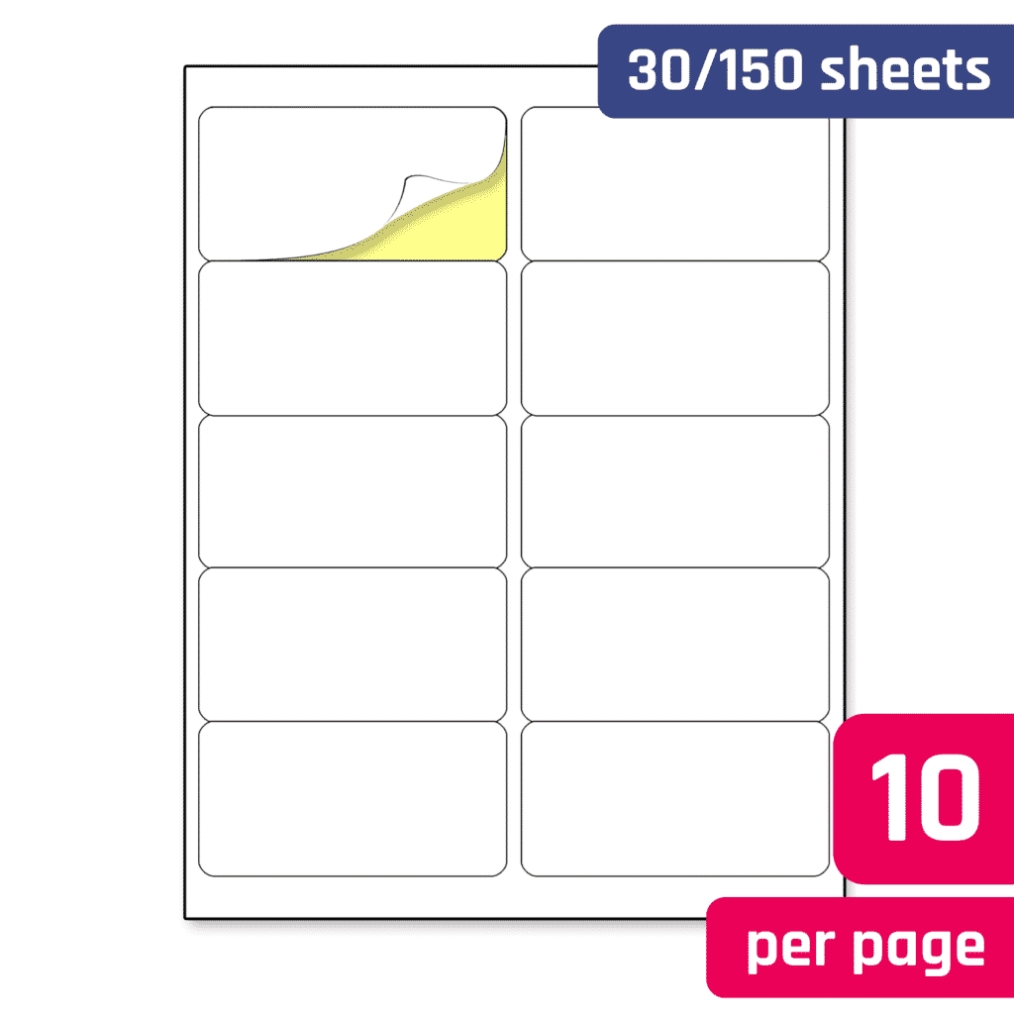 Printing Labels | 2" X 4", White Stickers Labels Sheets - Townstix Regarding Microsoft Word Sticker Label Template