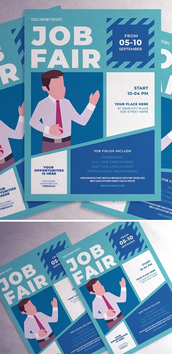 Professional Business Brochures And Stylish Flyer Templates Designs With Career Flyer Template