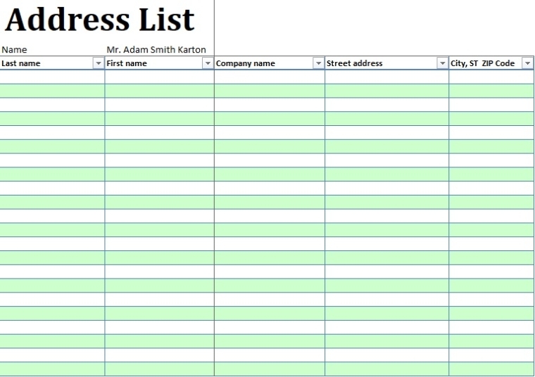 Professional Business Contact List Template Excel And Word - Excel Tmp Within Business Directory Template Free
