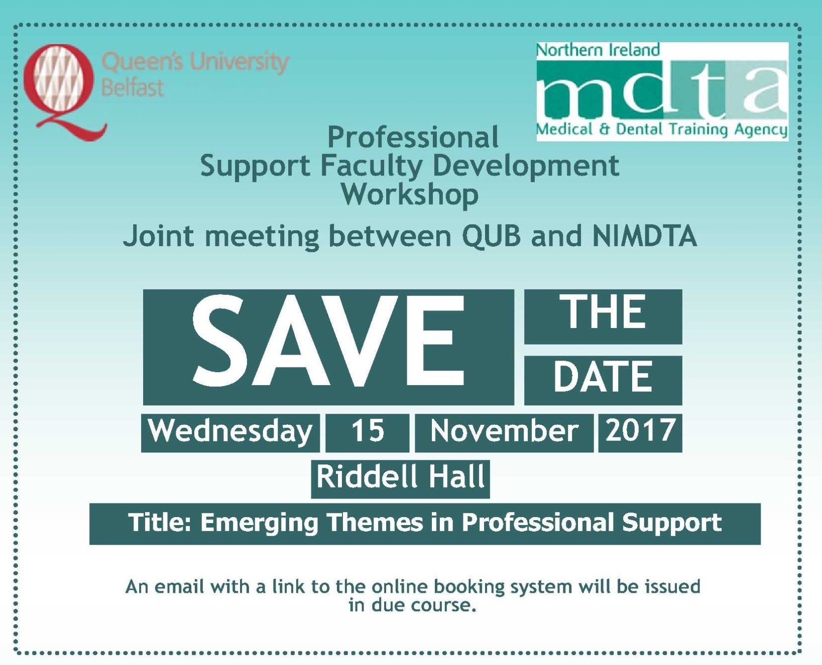 Professional Support Faculty Development Workshop - Save The Date for Meeting Save The Date Templates