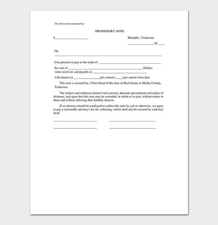 Promissory Note Template - 40+ Free (For Word, Pdf) In Simple Interest Promissory Note Template