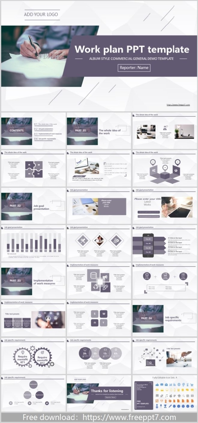 Purple Elegant Business Plan Powerpoint Templates Best Powerpoint Inside Business Plan Powerpoint Template Free Download