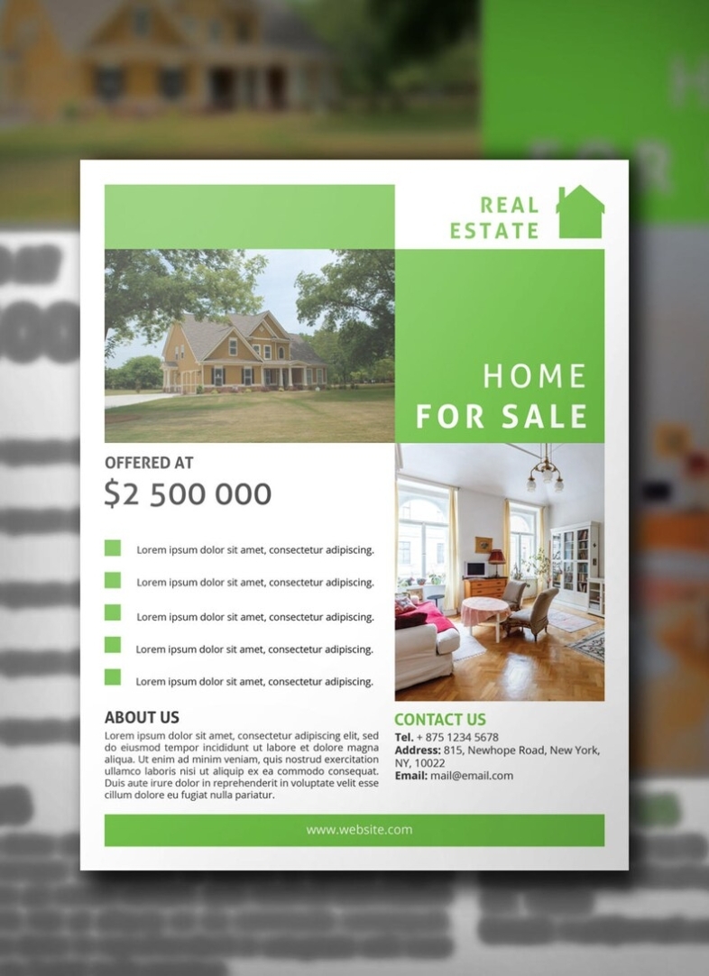 Real Estate Flyer Psd Template Real Estate Marketing Instant | Etsy With Real Estate Flyer Template Psd
