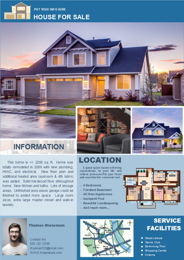 Real Estate Flyer Sample Templates | Samples And Templates With Free House For Sale Flyer Templates