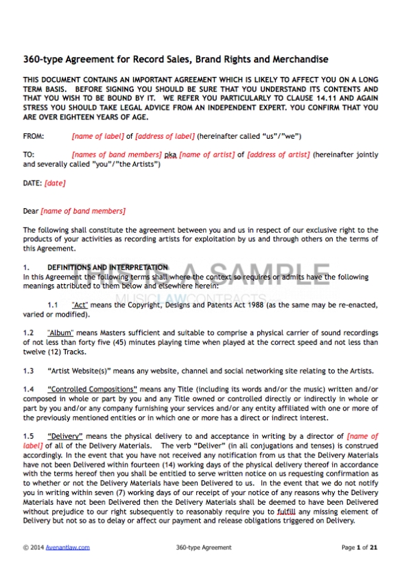 Record Label Contract Pdf - Juleteagyd Within Independent Record Label Business Plan Template