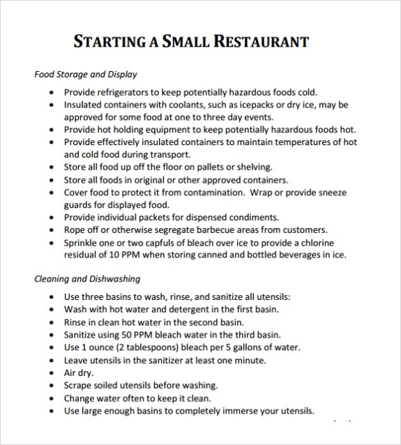 Restaurant Business Plan Template - 7+ Download Free Documents In Pdf, Word Regarding Free Pub Business Plan Template