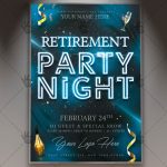 Retirement Party Night Flyer - Psd Template | Psdmarketafrican Flyer within Retirement Party Flyer Template