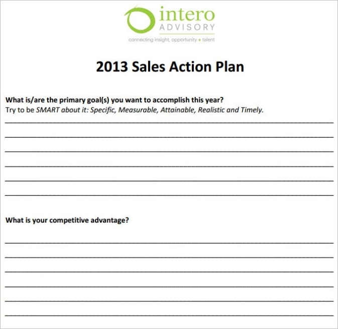Sales Action Plan Template - 11+ Free Word, Excel, Pdf Format Download Pertaining To Business Plan For Sales Manager Template
