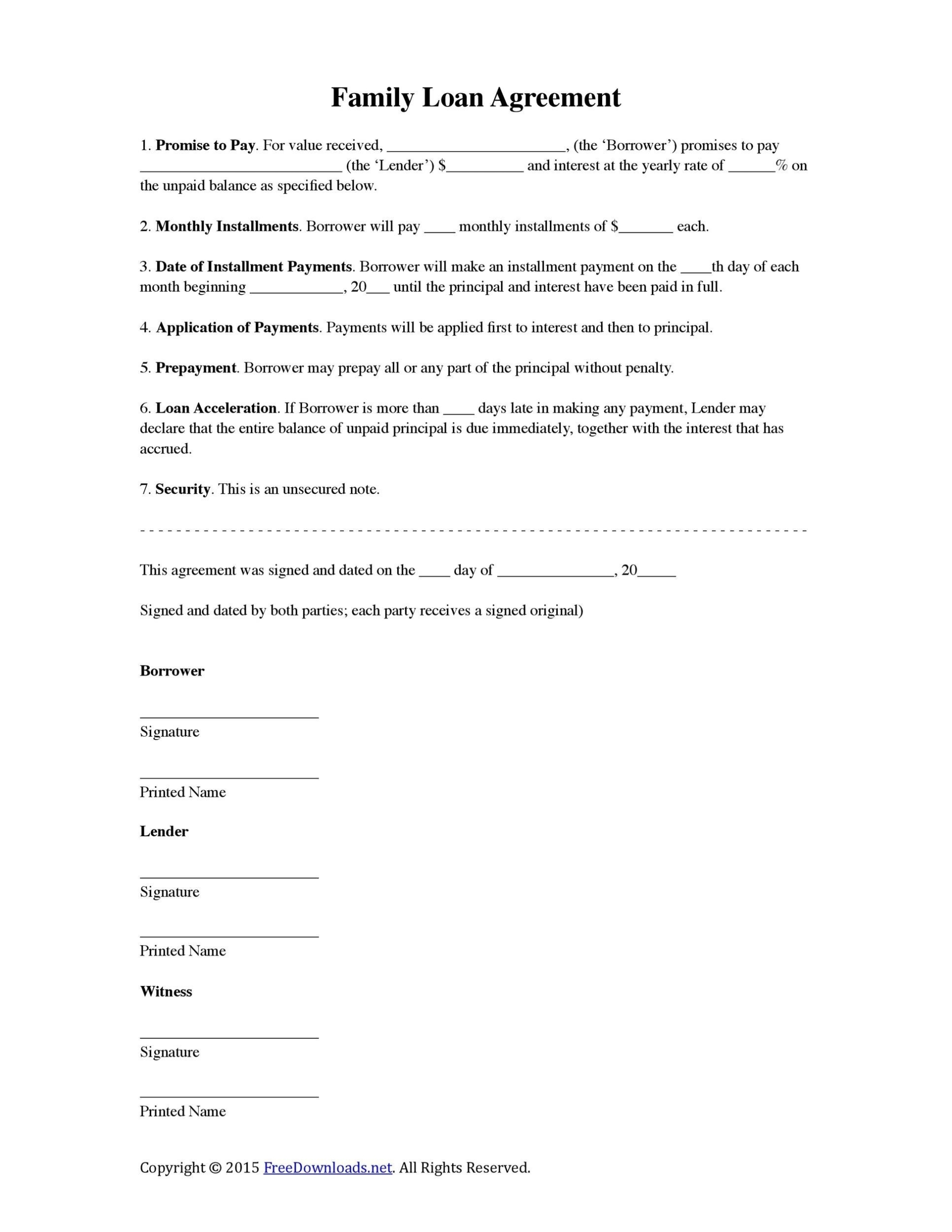 Sample Contract For Lending Money To A Friend | Doctemplates Inside Cosigner Loan Agreement Template