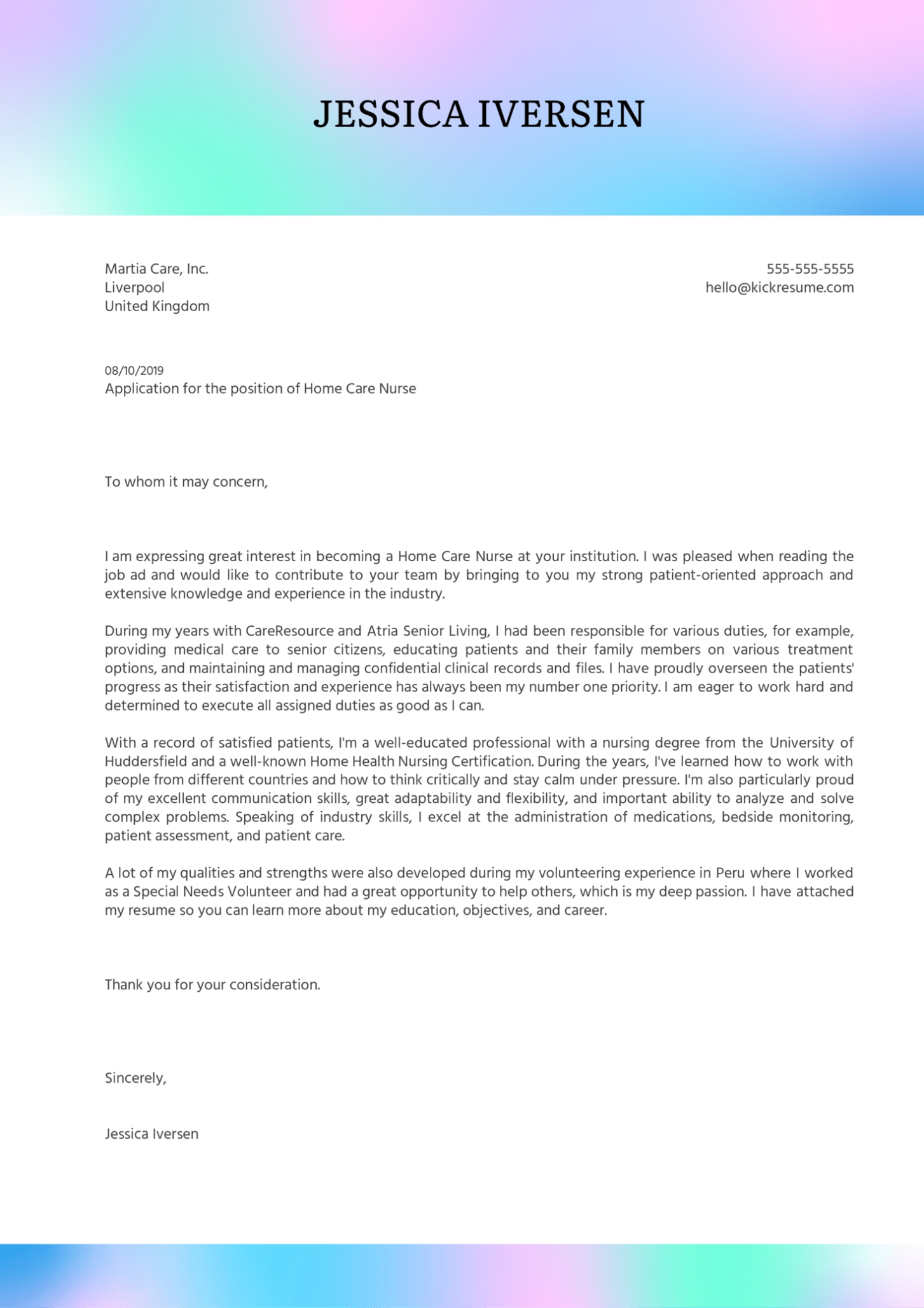 Sample Cover Letter For Rn Resume - 200+ Cover Letter Samples With Rn Cover Letter Template