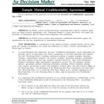 Sample Mutual Confidentiality Agreement - Edit, Fill, Sign Online intended for Mutual Confidentiality Agreement Template