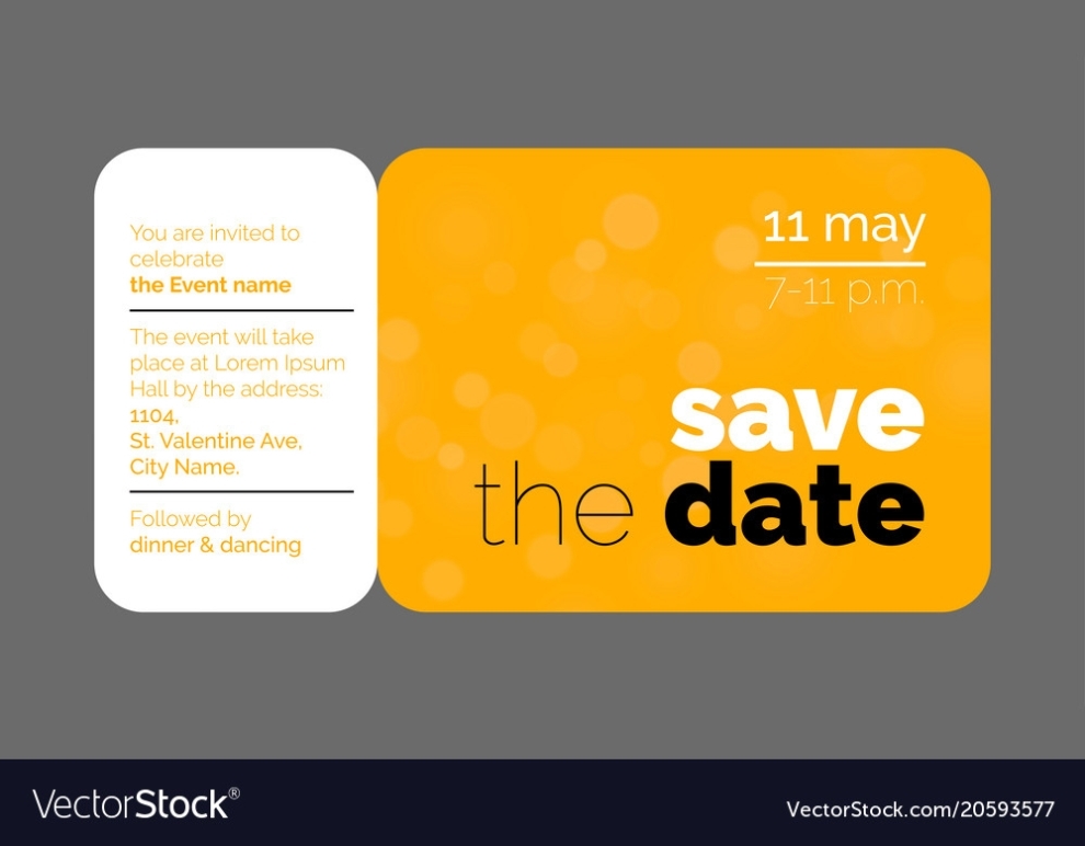 Save The Date Wedding Invitation Card With Regard To Save The Date Intended For Meeting Save The Date Templates