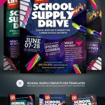 School Supply Drive Flyer Corporate Identity Template #85002 intended for Html Flyer Templates