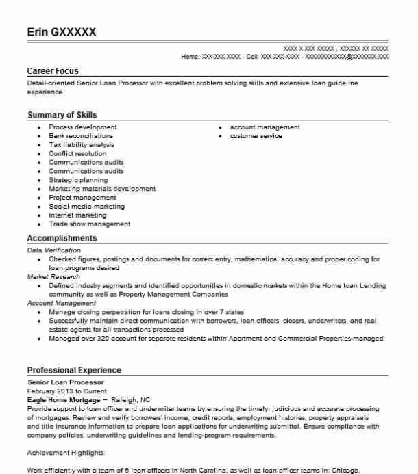Senior Loan Processor Resume Example Andy Ross Group - Hartford With Ross School Of Business Resume Template