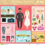 Set Of Vintage Wedding, Fashion Style And Travel Infographic Elements regarding Wedding Infographic Template