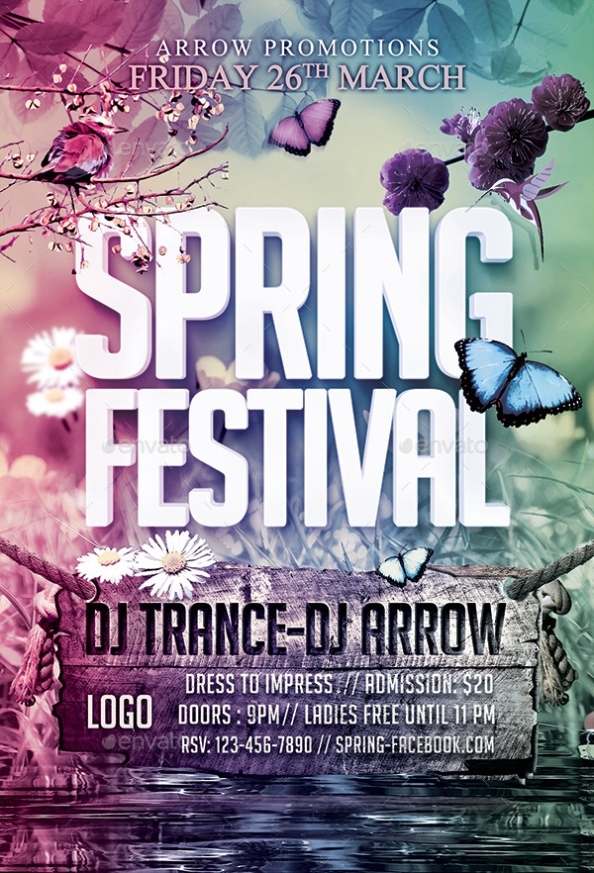Spring Festival Flyer Template By Arrow3000 | Graphicriver Regarding Spring Event Flyer Template