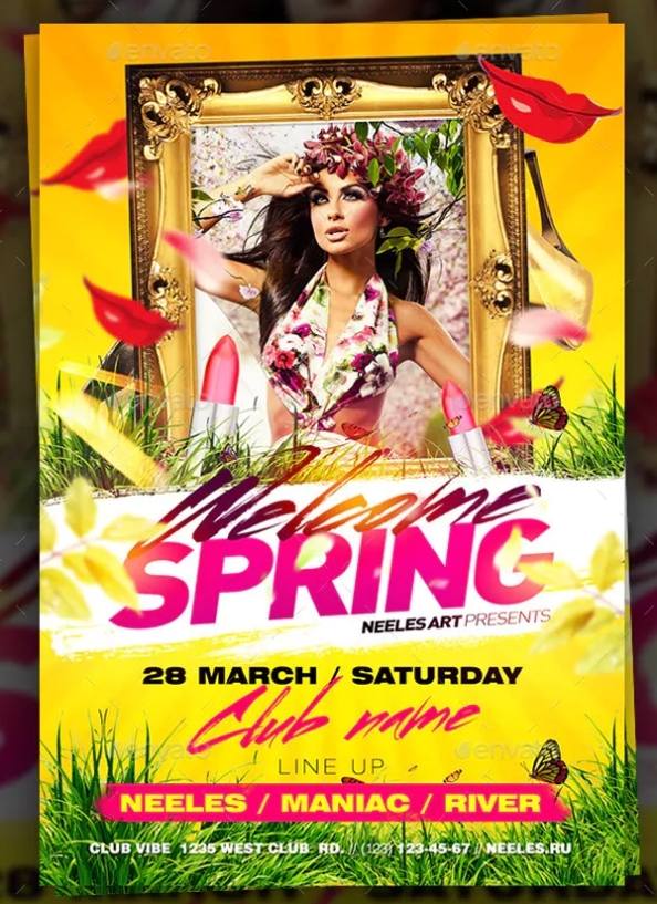 Spring Flyer Templates - Free & Premium Psd, Ai, Eps, Vector Formats Inside Spring Event Flyer Template