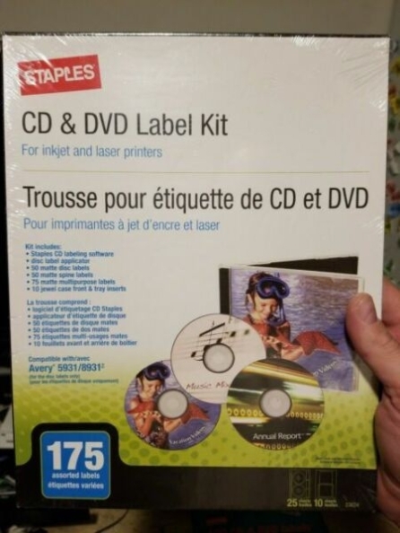 Staples Cd/Dvd Label Kit - 23034 For Sale Online | Ebay Throughout Staples Dvd Label Template