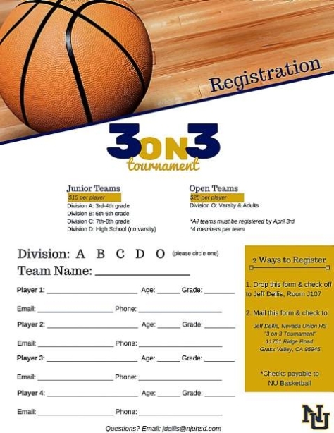 Still Time To Register For 3 On 3 Basketball Tourney | Theunion With Regard To 3 On 3 Basketball Tournament Flyer Template
