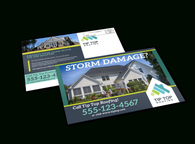 Storm Damage Roofing Eddm Postcard Template | Mycreativeshop For Eddm Postcard Template
