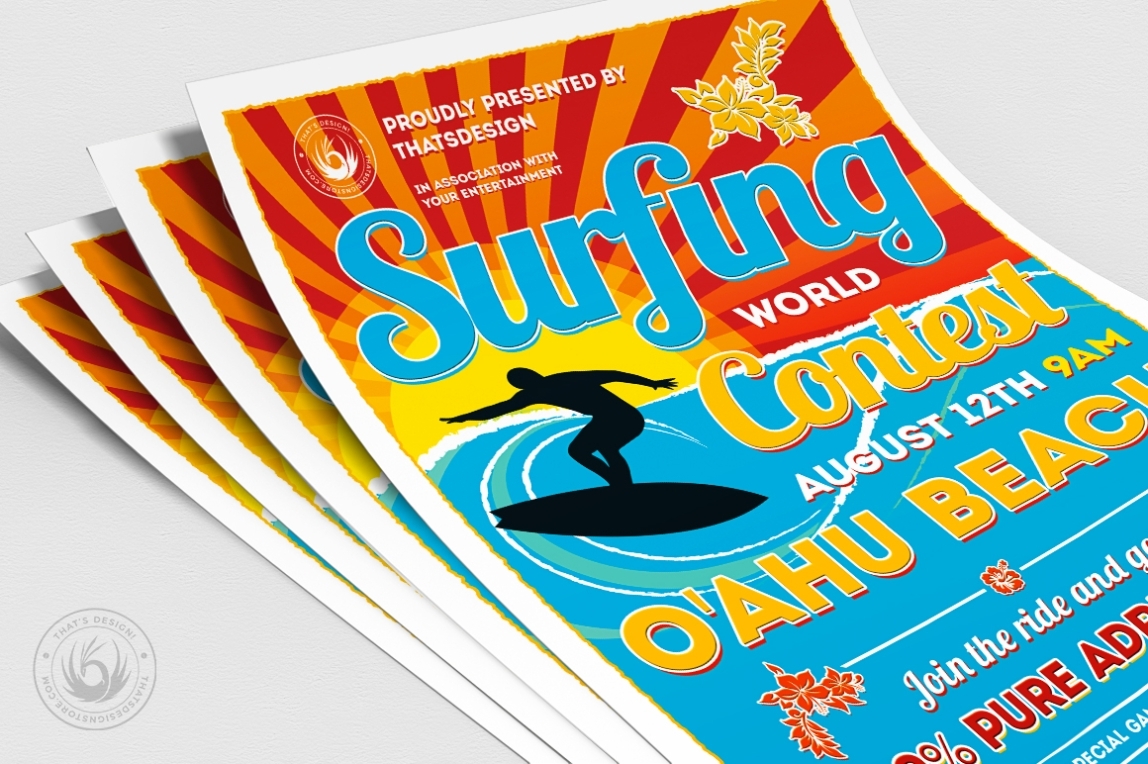 Surfing Contest Flyer Template Pertaining To Contest Flyer Template
