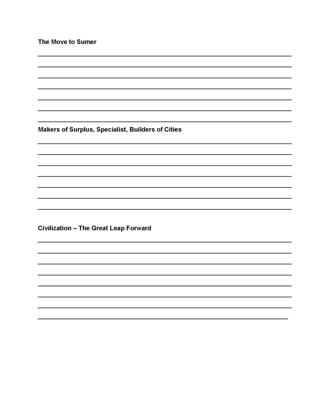 Synergy Humanities: Pdf Of Note Taking Form For "The Great Leap Forward" Inside Note Taking Template Pdf