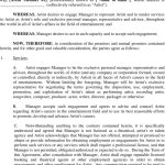 Talent Management Agreement Template for Talent Management Agreement Template