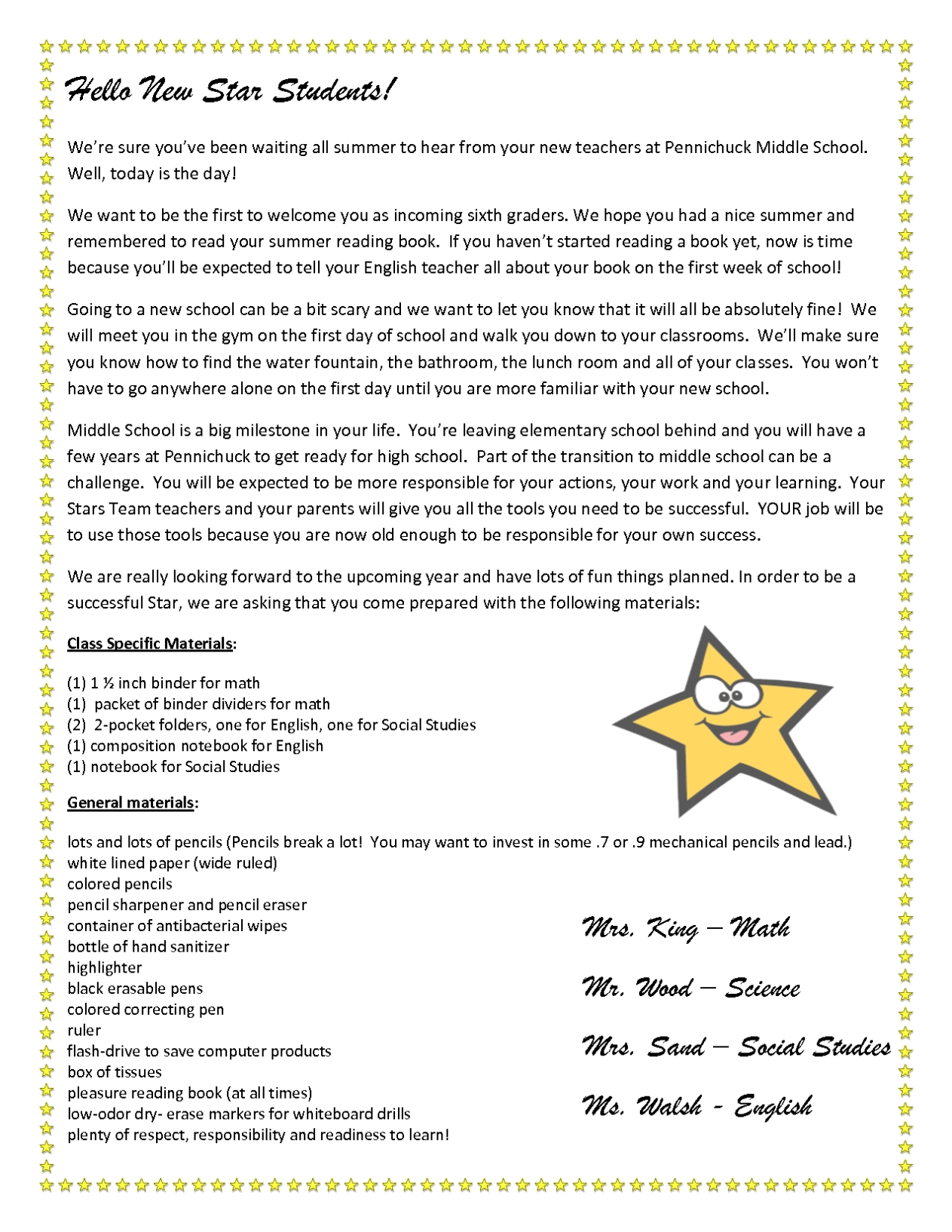 Teacher Welcome Letter To Parents Template Samples - Letter Template For Letter To Parents Template From Teachers