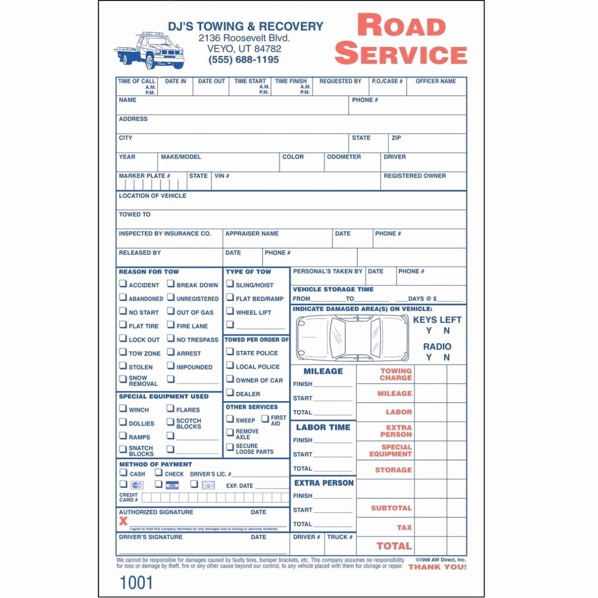 Ten Reasons Why You Shouldn'T Go To Towing Company Receipt On Your For Towing Service Invoice Template