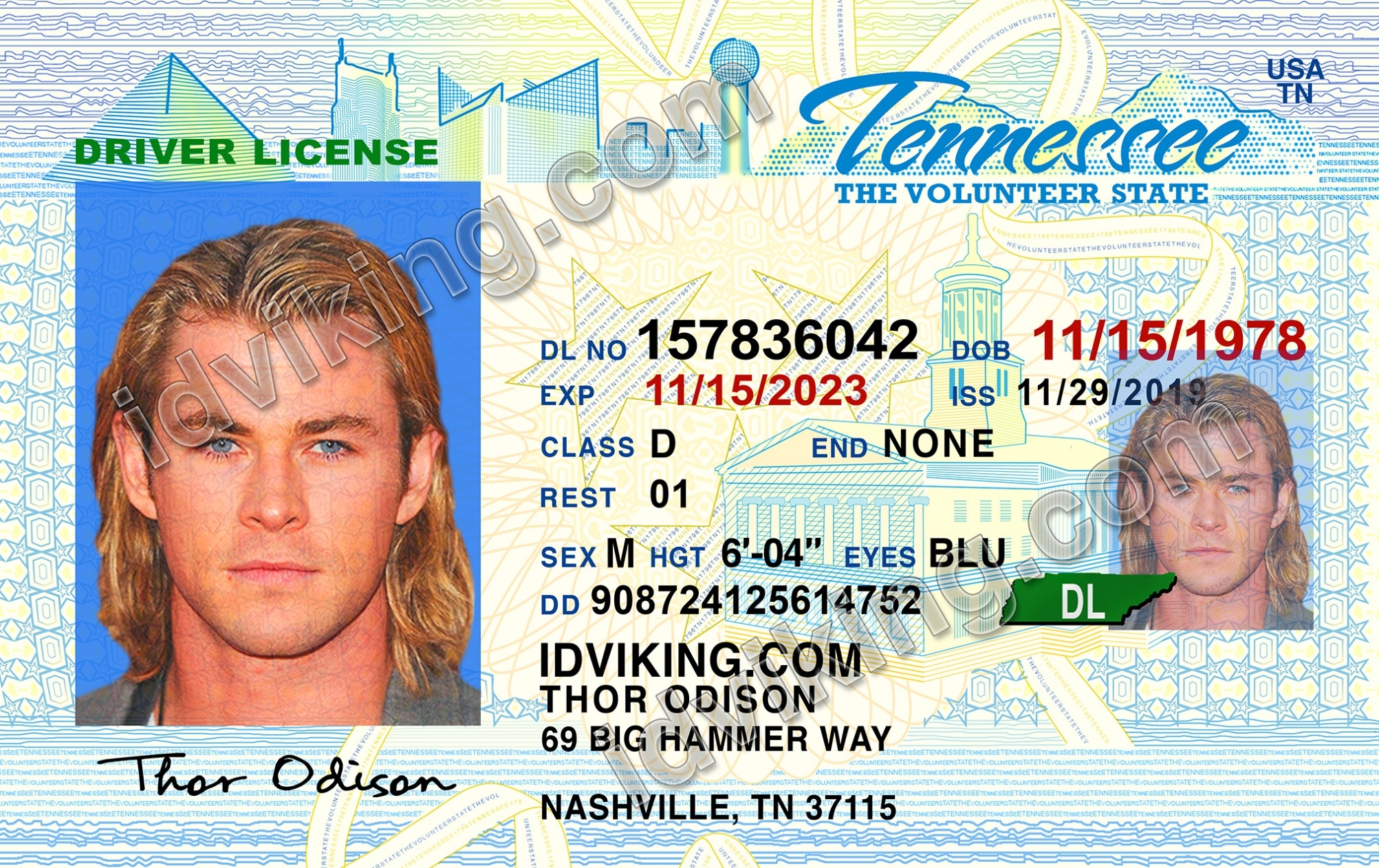 Tennessee (Tn) - Drivers License Psd Template Download - Idviking Intended For Fake Business License Template