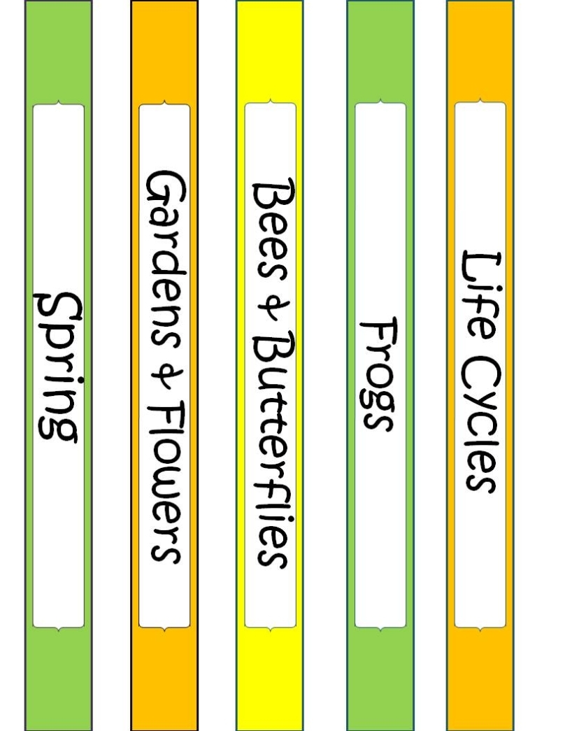 The Idea Backpack: Binder Covers And Spine Labels For Themes In Notebook Label Template