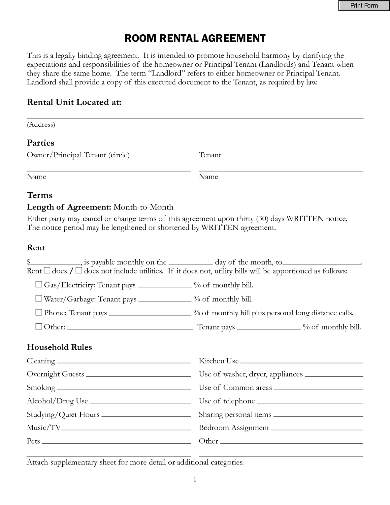 Top 5 Resources To Get Free Rental Agreement Templates - Word Templates Throughout Simple House Rental Agreement Template