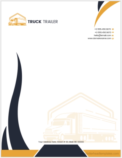 Transport Company Letterhead Templates For Word | Download Pertaining To Trucking Company Letterhead Templates