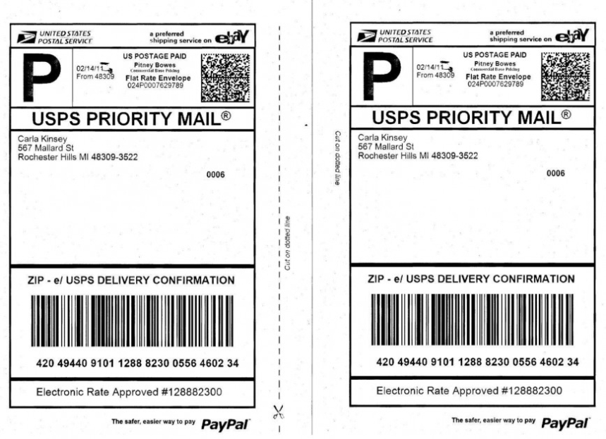Ups Overnight Label Template / Usps Express Mail Instructions - For Within Usps Shipping Label Template
