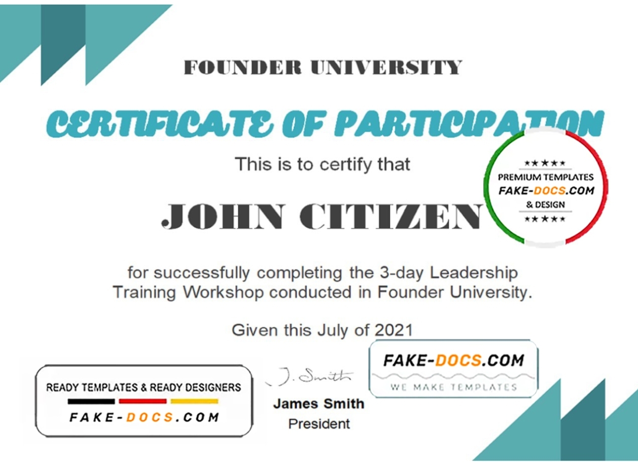 Usa Business School Certificate Template In Word And Pdf Format | Fake Docs Intended For Fake Business License Template