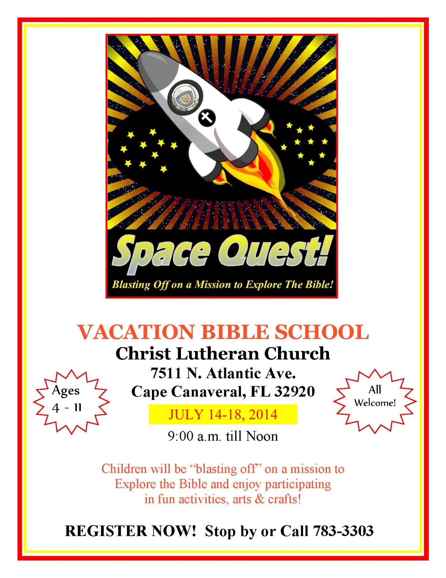 Vacation Bible School 2014 - Christ Lutheran Cape Canaveral With Vbs Flyer Template