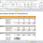 Value Analysis Calculator Template For Excel intended for Business Value Assessment Template