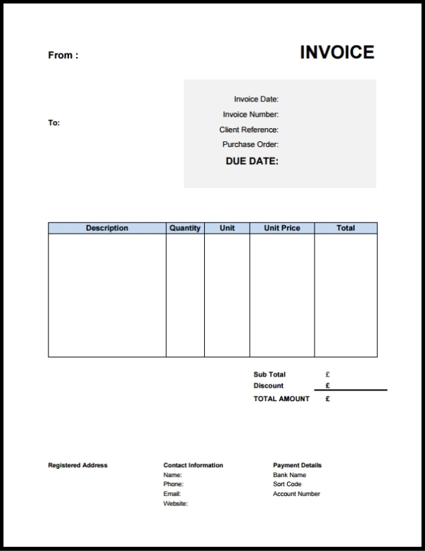 Vat Invoice Template | Invoice Example Pertaining To South African Invoice Template