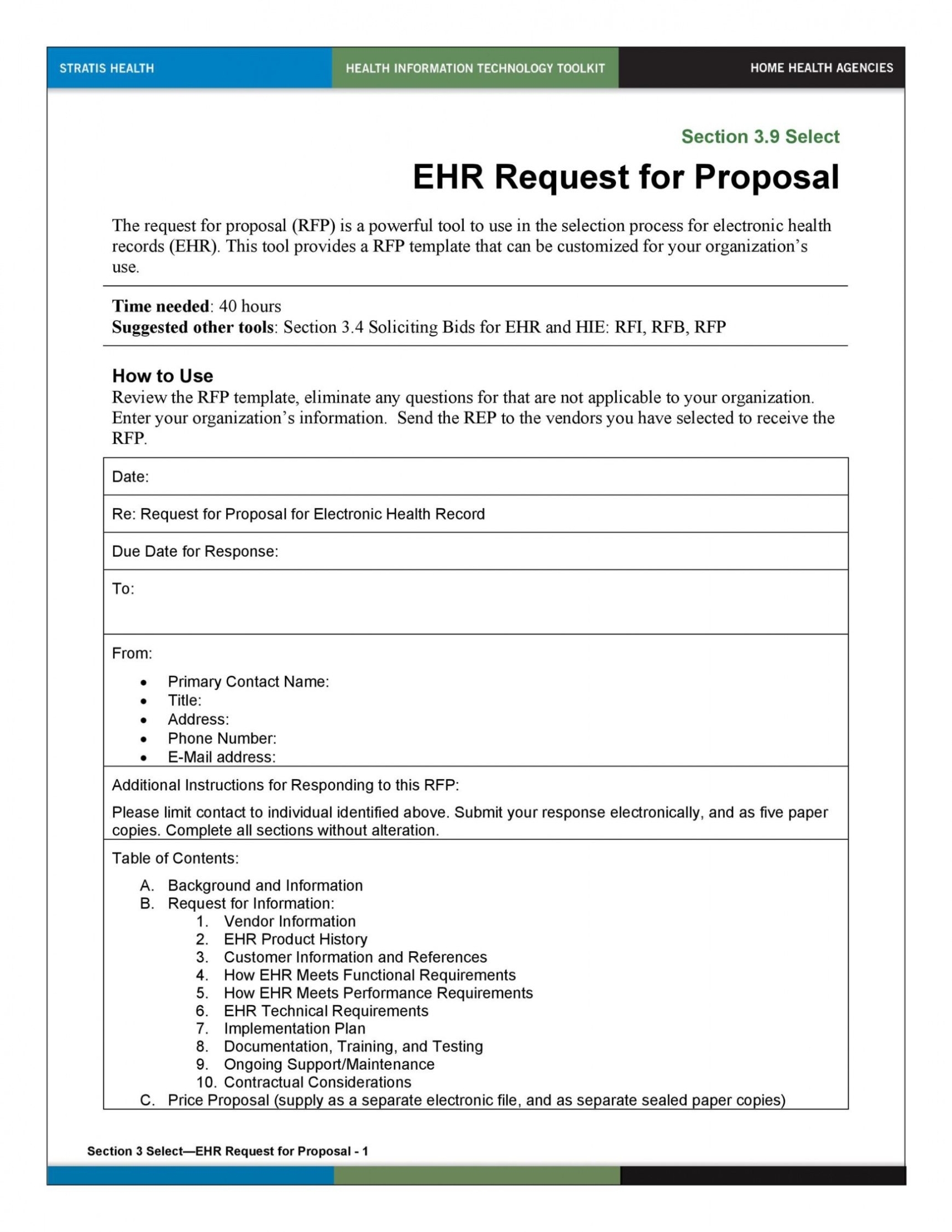 Vendor Request For Proposal Template Inside Policy Proposal Template