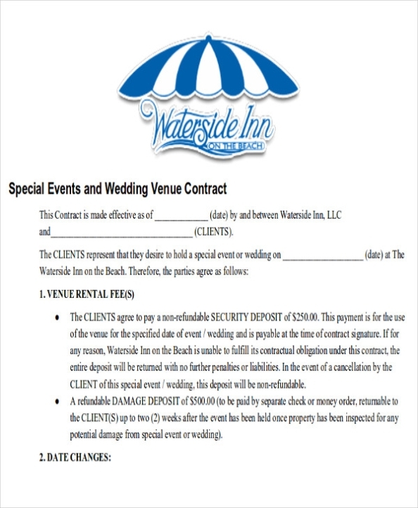 Venue Hire Agreement Template regarding Table And Chair Rental Agreement Template