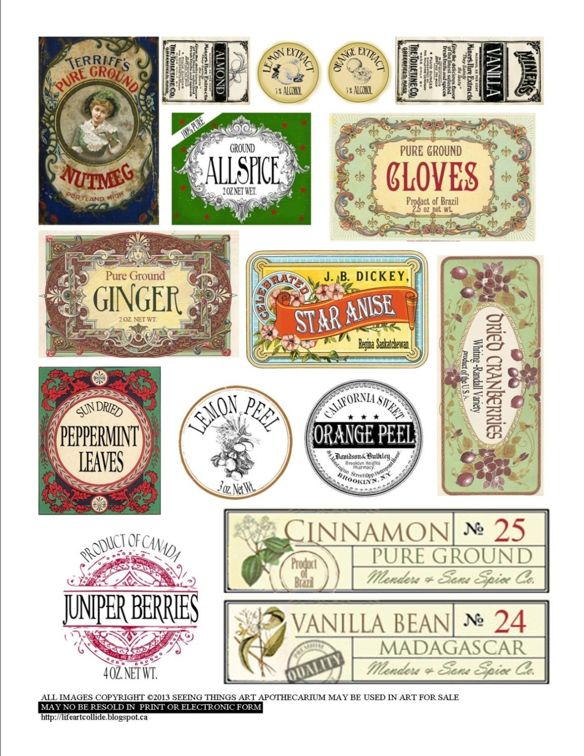 Vintage Style Spice Labels Pertaining To Antique Labels Template