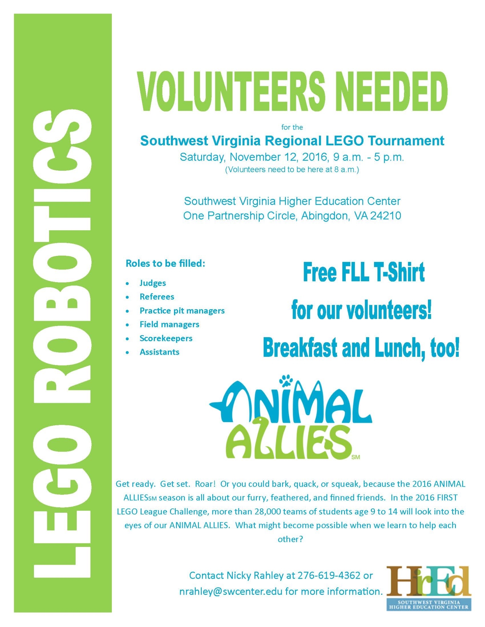 Volunteer Flyer | Southwest Virginia Robotics League In Volunteer Flyer Template