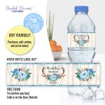 Water Bottle Label Editable Template Baby Shower Boy | Etsy pertaining to Baby Shower Bottle Labels Template