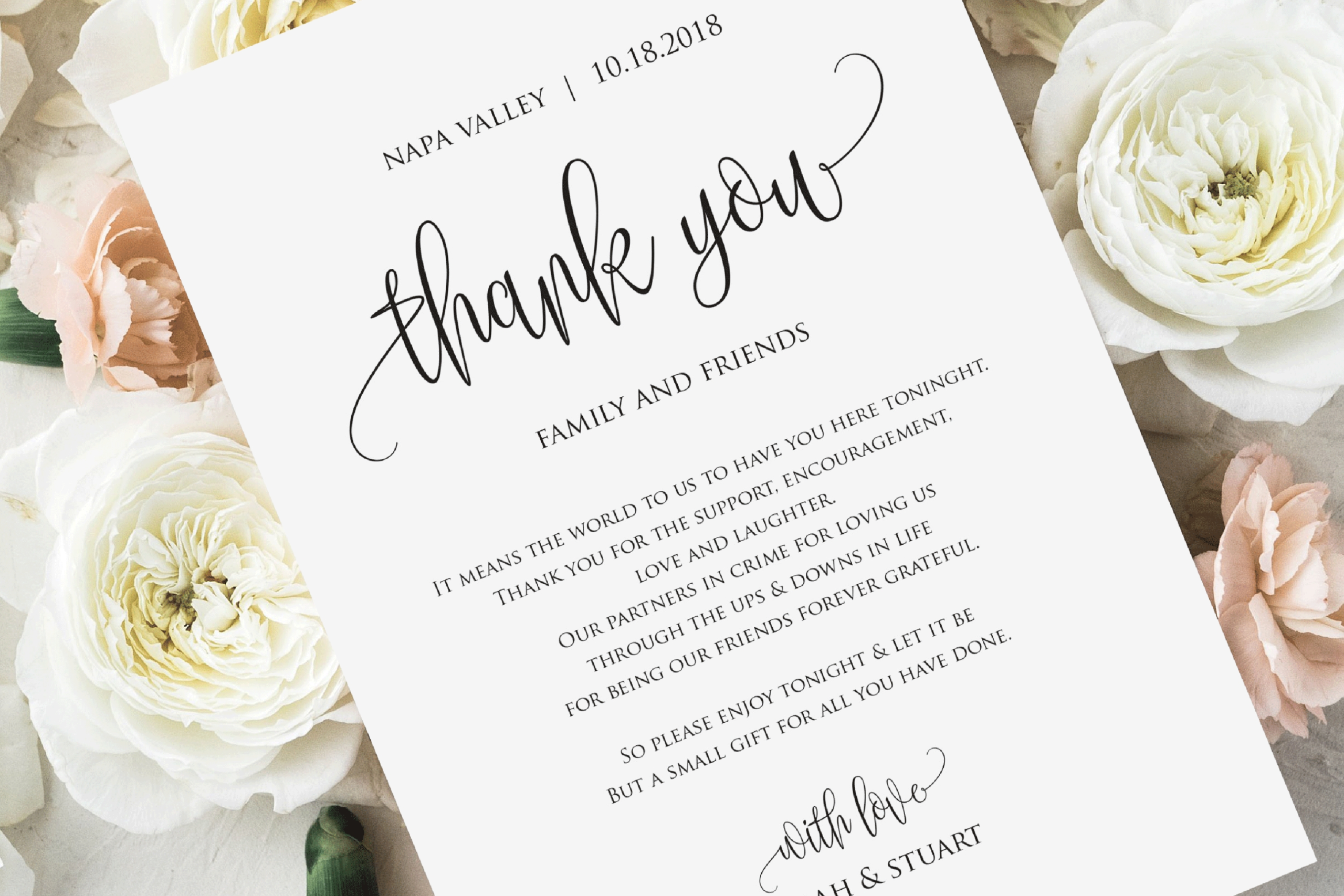 Wedding Thank You Note, Thank You Card, Thank You Letter (355771 Intended For Thank You Note Cards Template