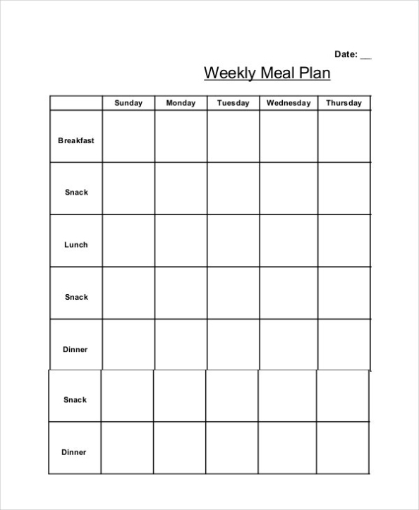 Weekly Meal Planner - 10+ Free Pdf, Psd Documents Download | Free Within Menu Chart Template