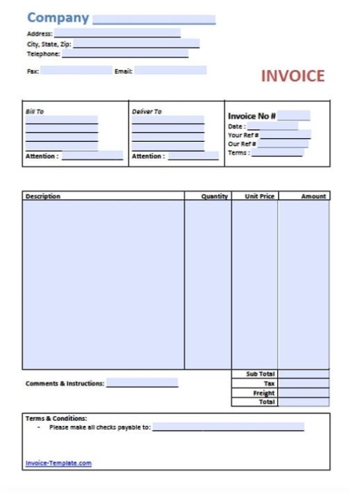 What Is An Invoice Template? For Individual Invoice Template
