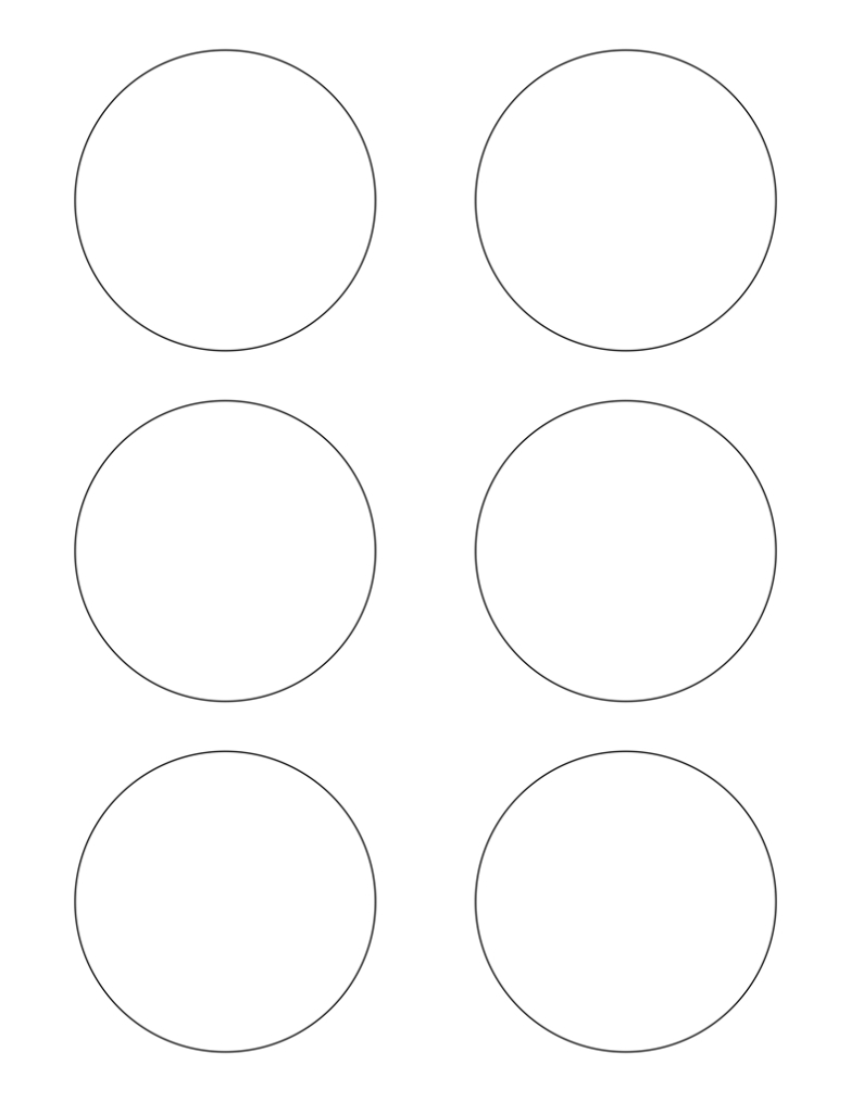 White Glossy Labels - 3&quot; Circle (L 12) - Wholesale Supplies Plus in Template For Circle Labels