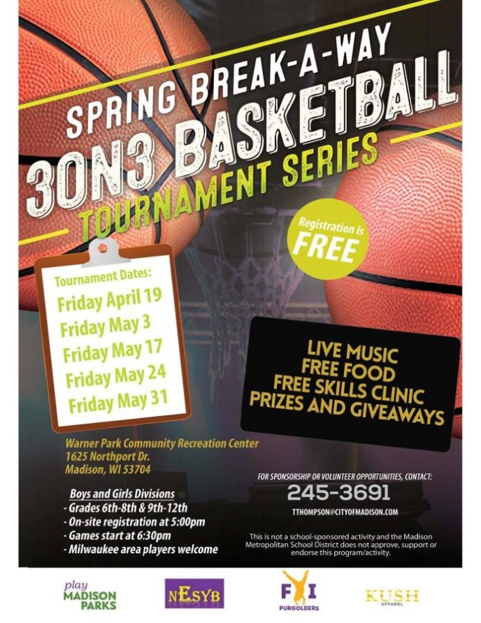 Wpcrc Spring Break-A-Way 3 On 3 Basketball League Tournament Series in 3 On 3 Basketball Tournament Flyer Template